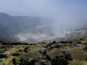 Der Kraterboden der Bocca Nuova vom östlichen Rand betrachtet