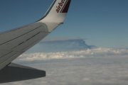 Aschewolke vom Flugzeug aus