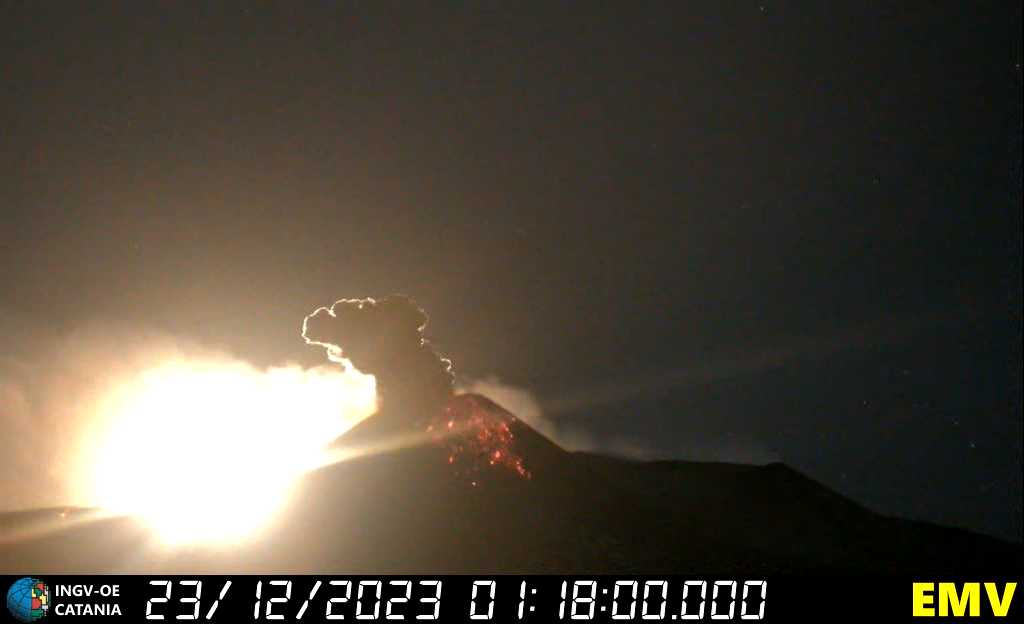 Explosion am Südostkraterkomplex