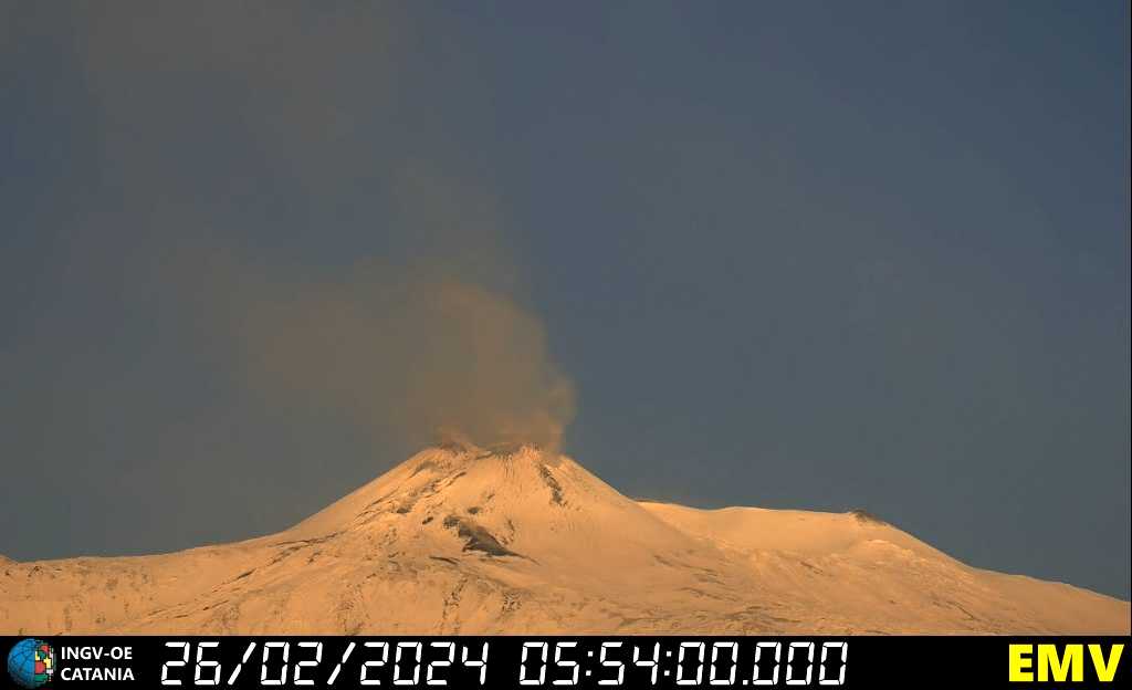 Warmer Fleck am Neuen Südostkrater