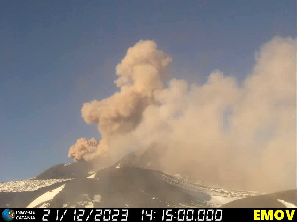 Aschewolke aus der Bocca Nuova