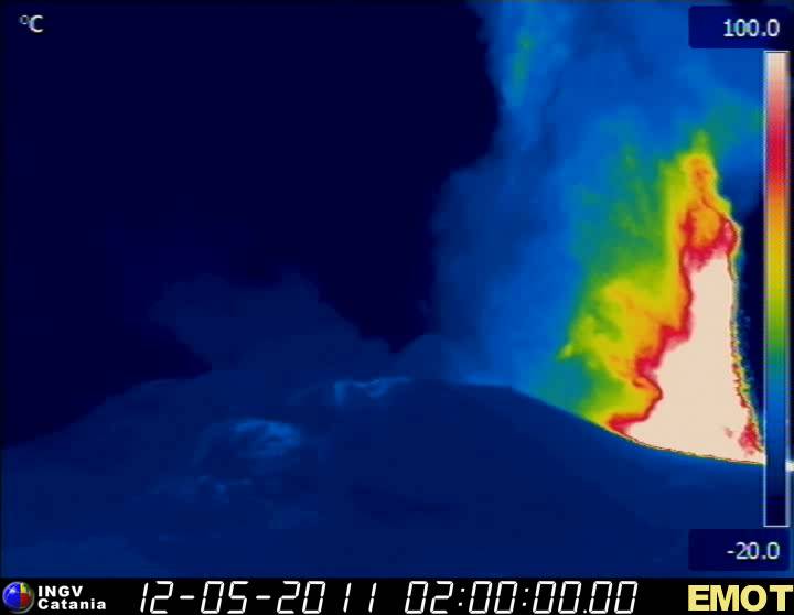 Lavafontäne auf dem Höhepunkt der Eruption