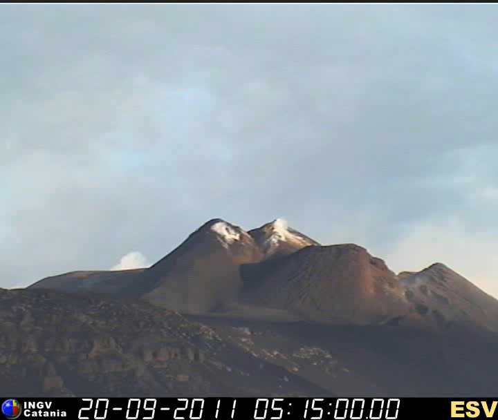 Der Neue Südostkrater einen Tag nach dem letzten Paroxysmus